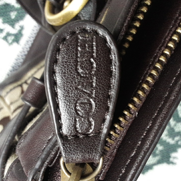 COACH Signature Lining  Leather/Canvas Handbag - Picture 9 of 12